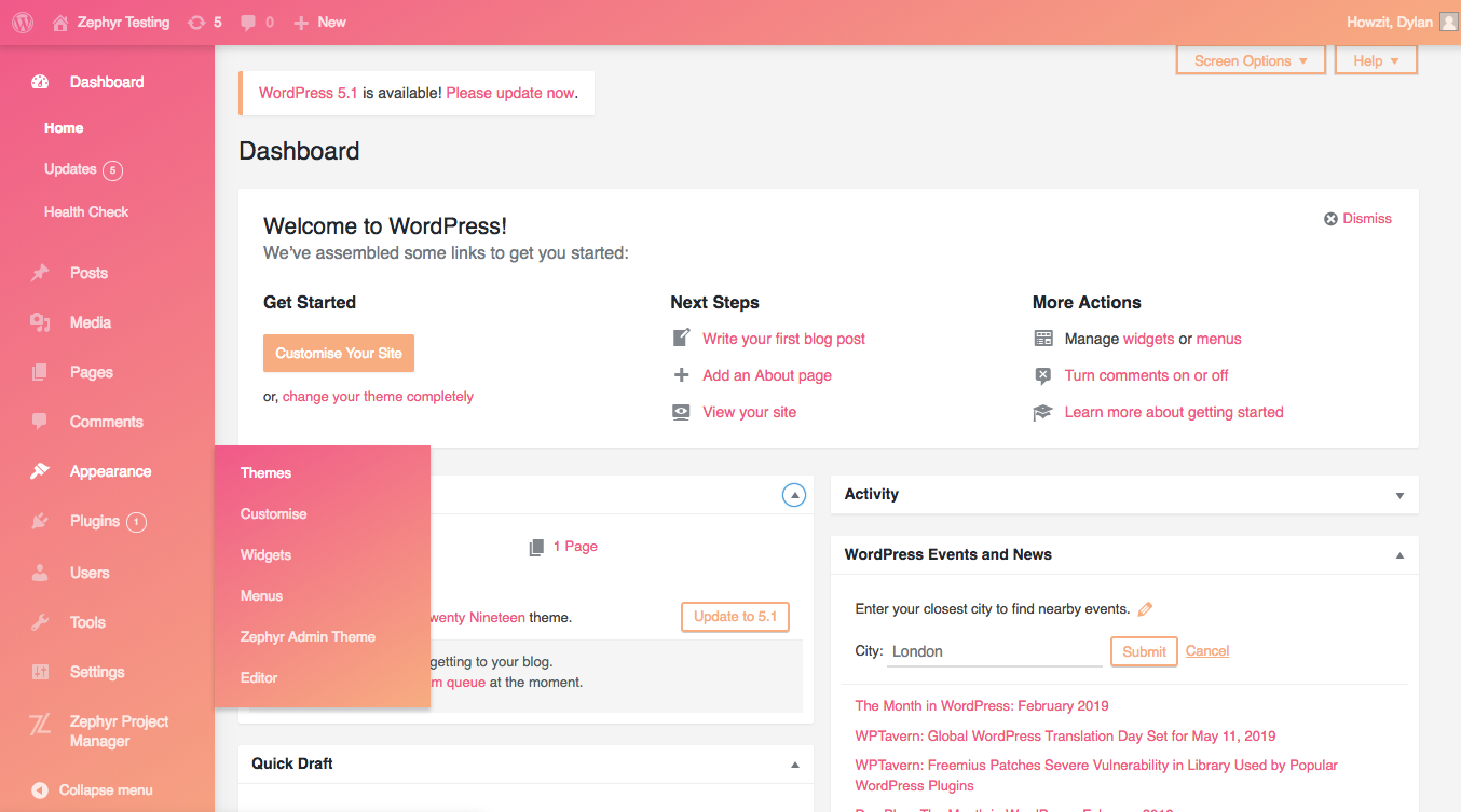 ZEPHYR ADMIN THEME preview